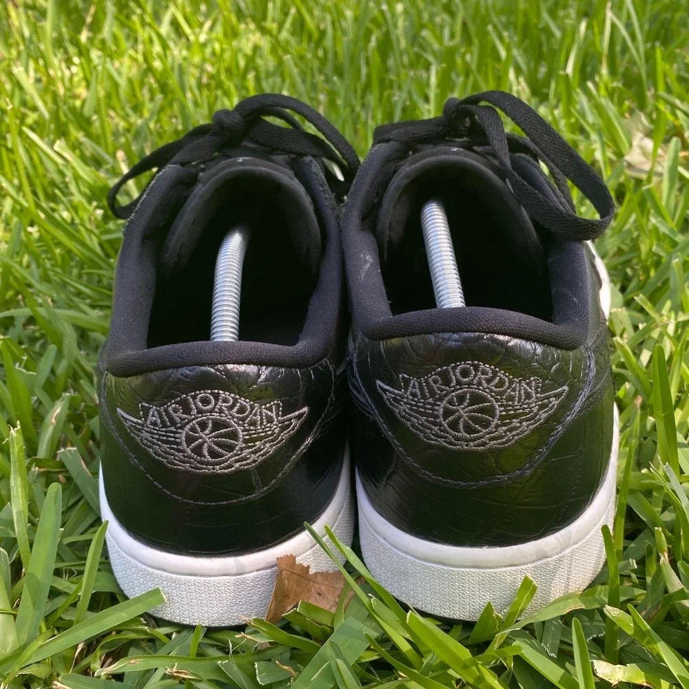 Nike Air Jordan 1 Low Golf Triple Black Crocodile Mens 13 DD9315-003